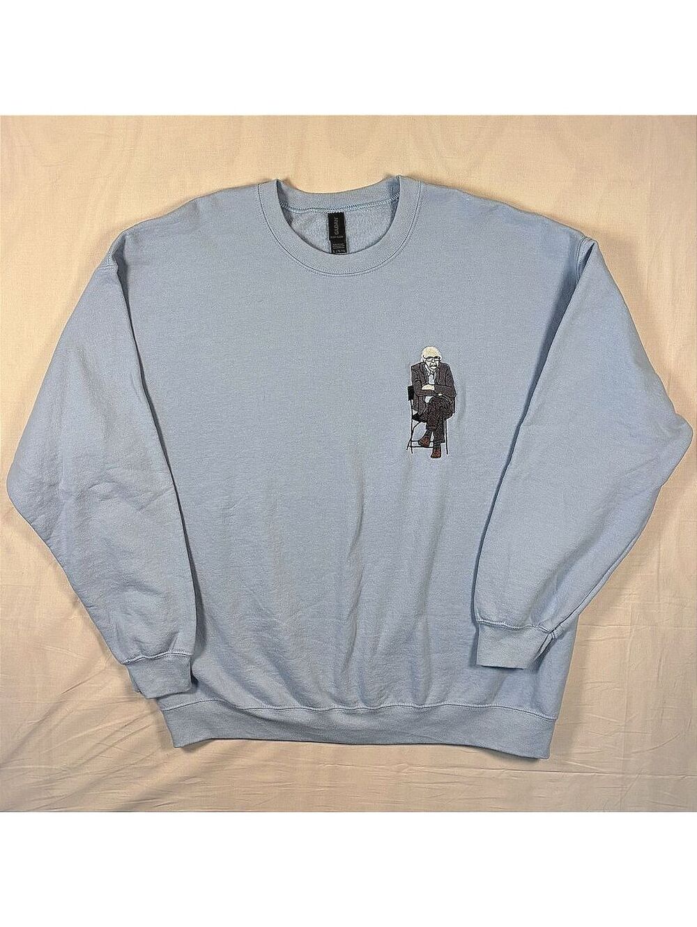 Bernie Sanders Mittens Meme Embroidered Sweatshirt 2021 Inauguration Size XL